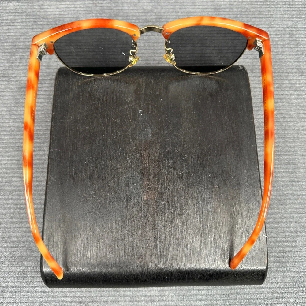 Crap‎ Eyewear The Nudie Club Polarized Y2K Sunglasses Orange Tortoise Gold 52-20